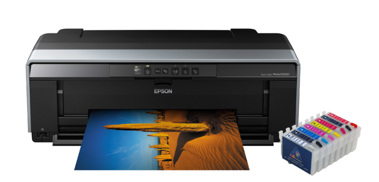 Цветной принтер Epson Stylus Photo R2000 с перезаправляемыми картриджами